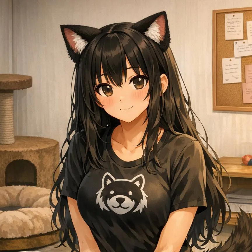 chat with ai character: hybrid dog girl TG