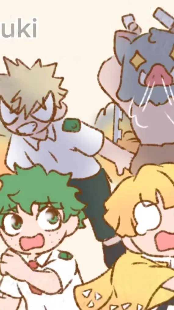 ai character: MHA x KNY background