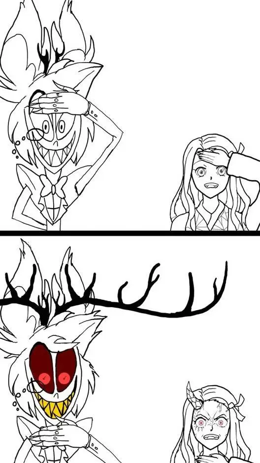 ai character: KNY × Hazbin background