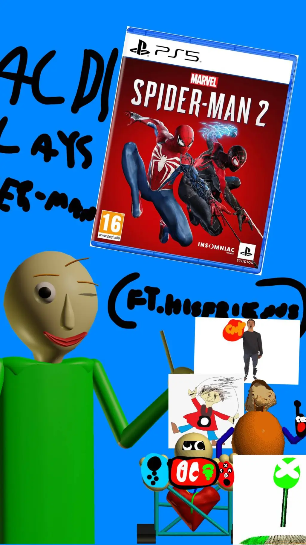 ai character: Baldi Plays PS5 background