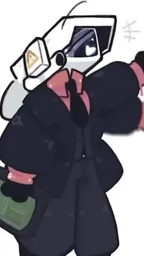 ai character: Camara man rosa background