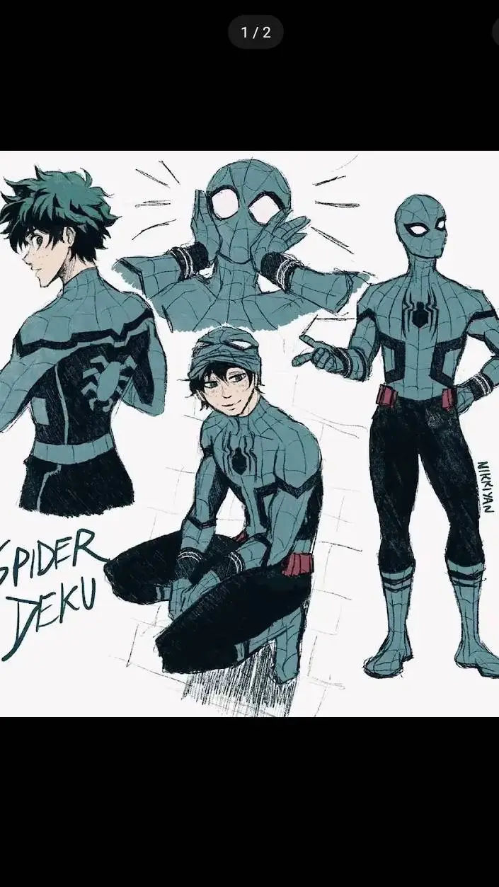 ai character: spider deku background