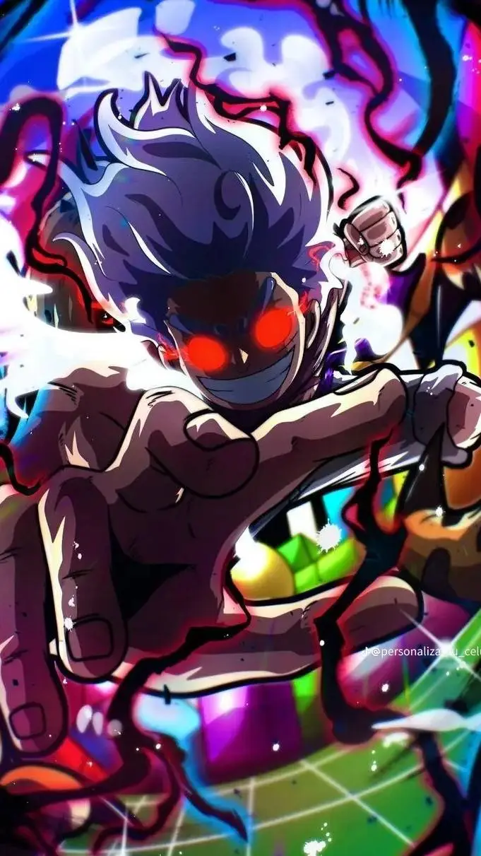 ai character: luffy gear 5  background