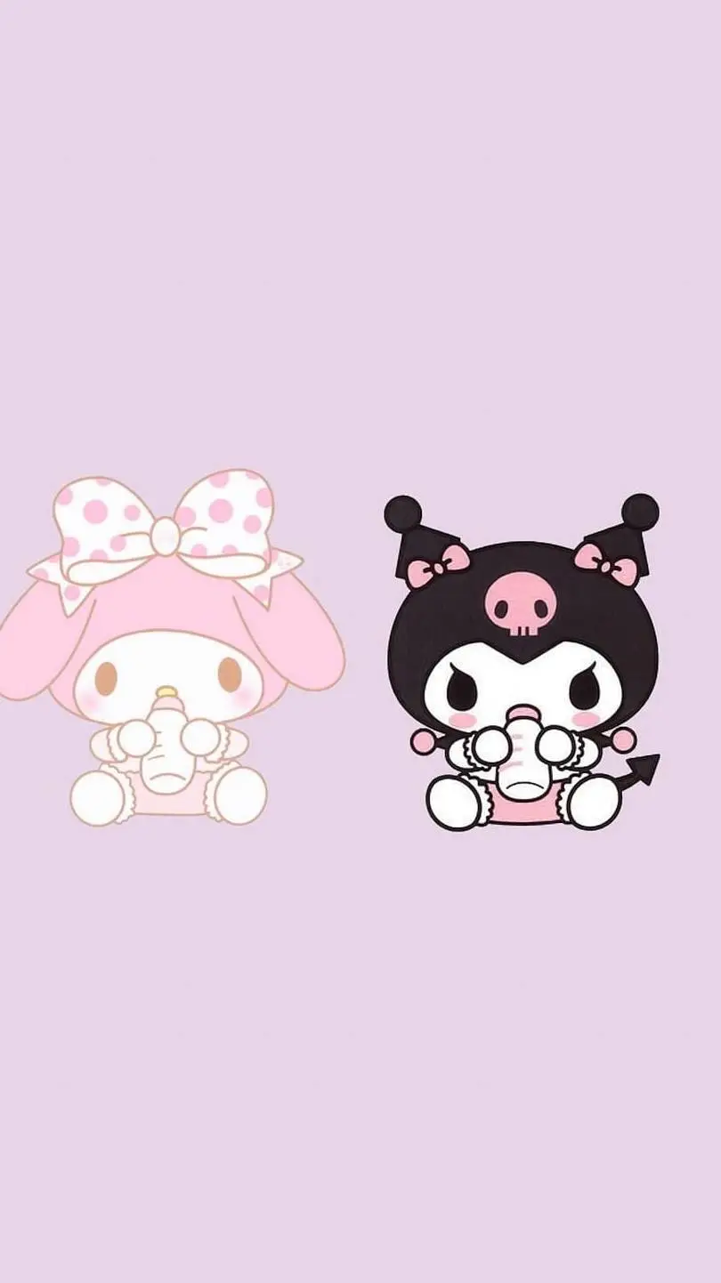ai character: my melody y kuromi background