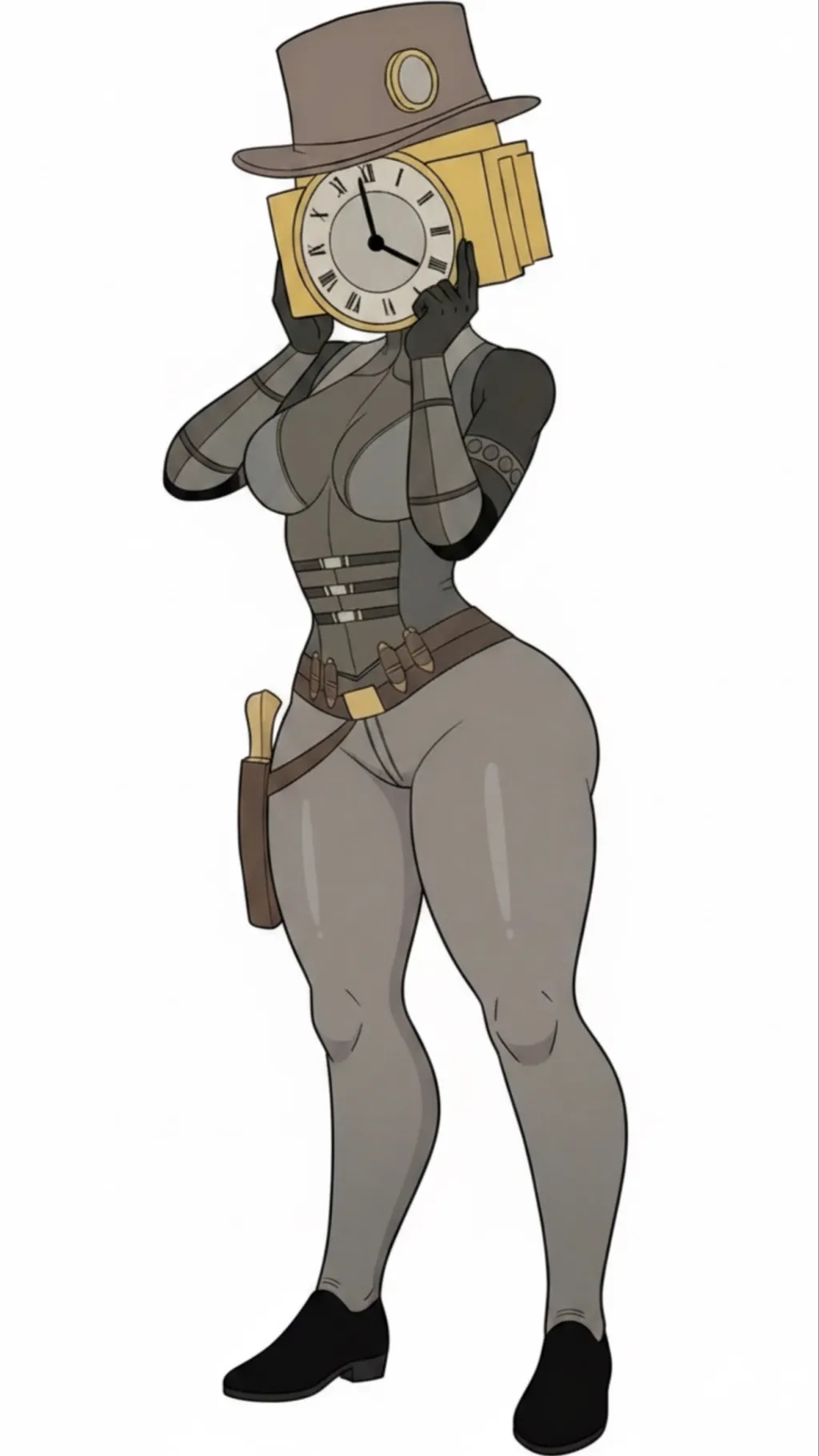 ai character: Clock Woman background