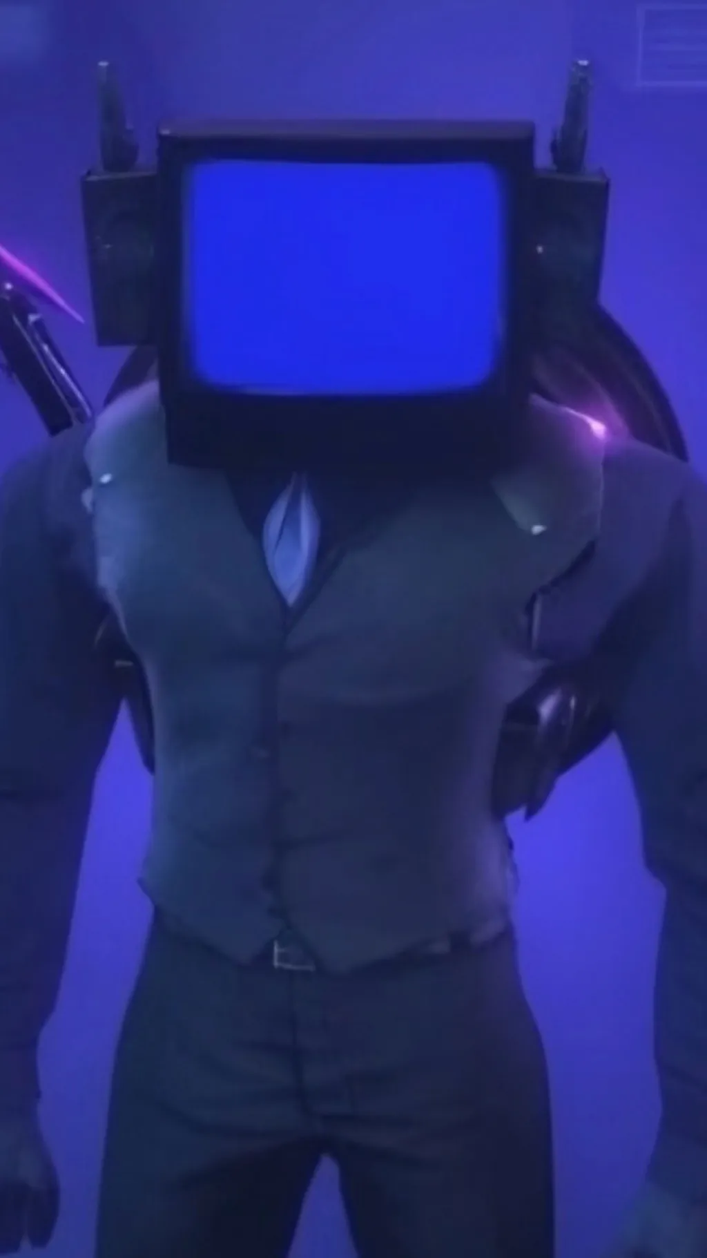 ai character: Energized TV Man background