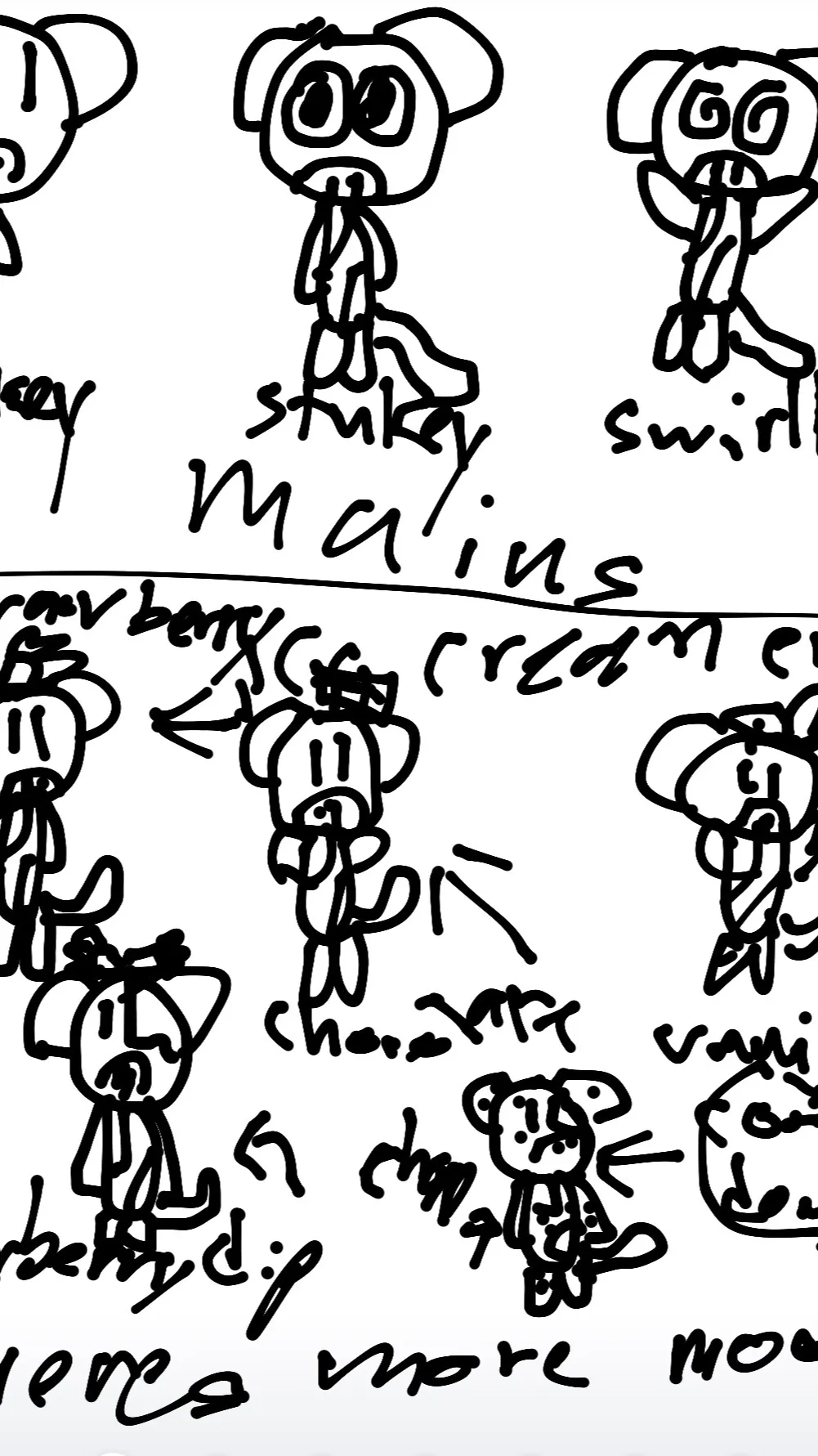 ai character: Mookey icecream background