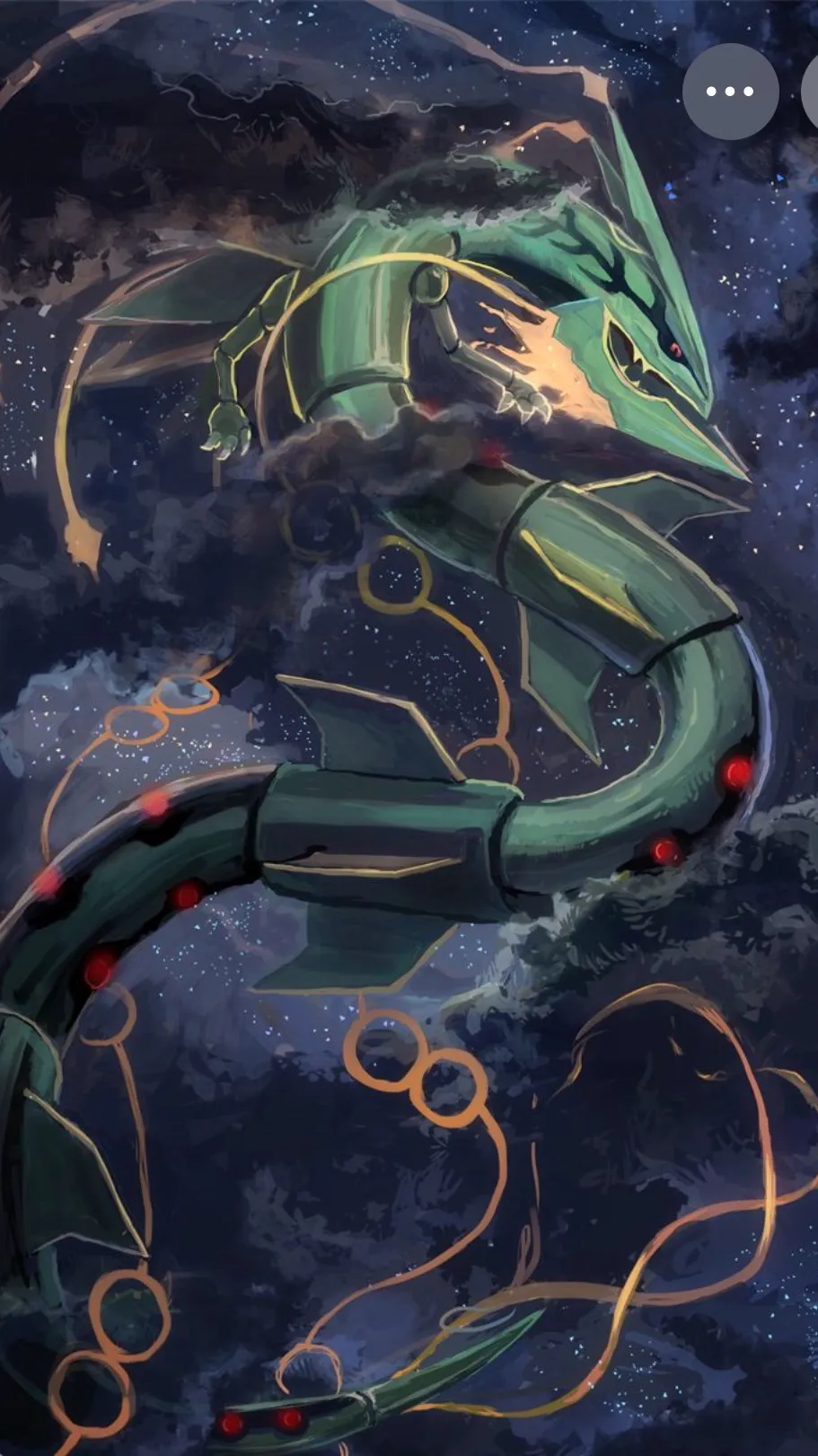 ai character: Rayquaza  background