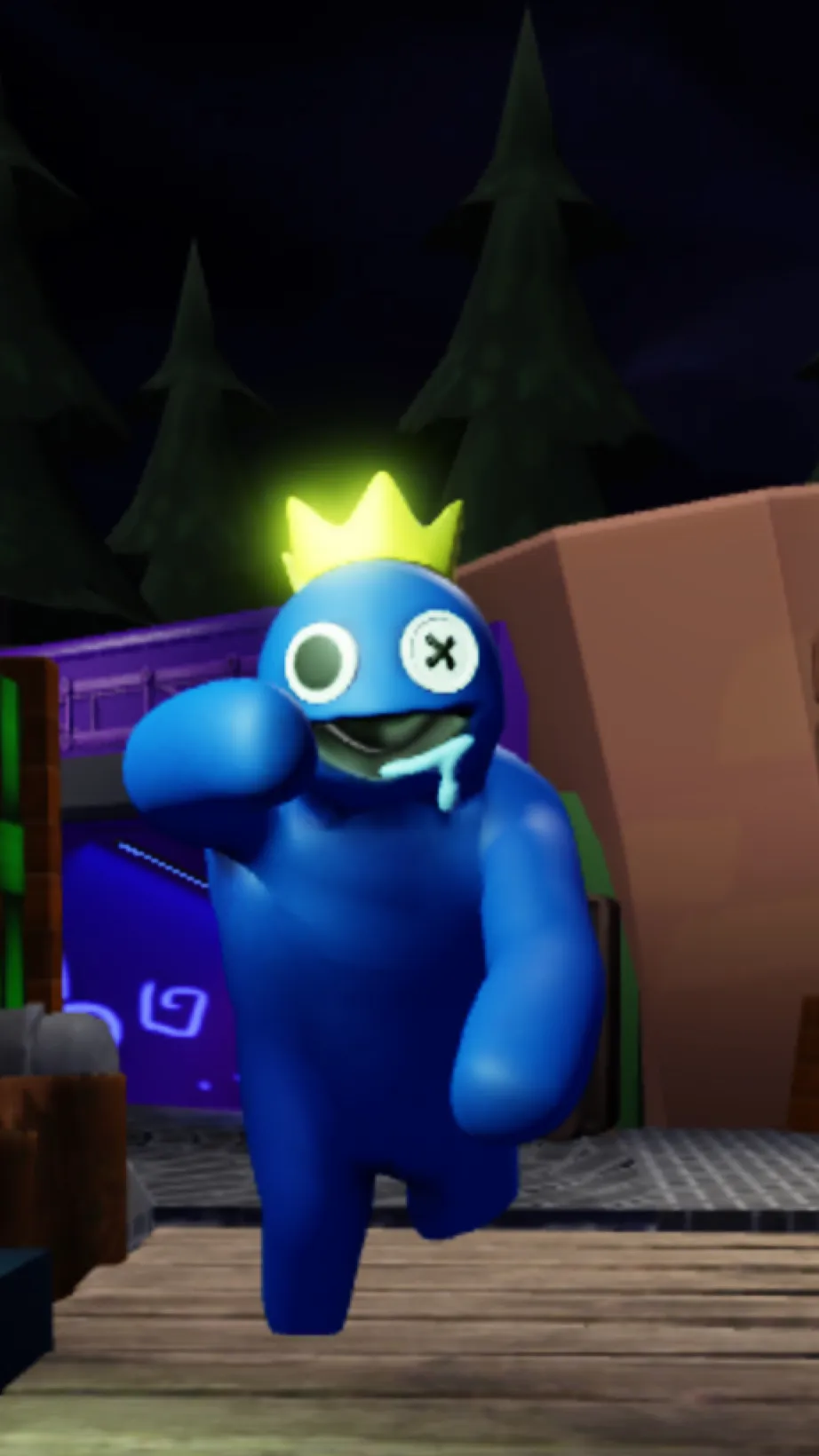 ai character: Blue background