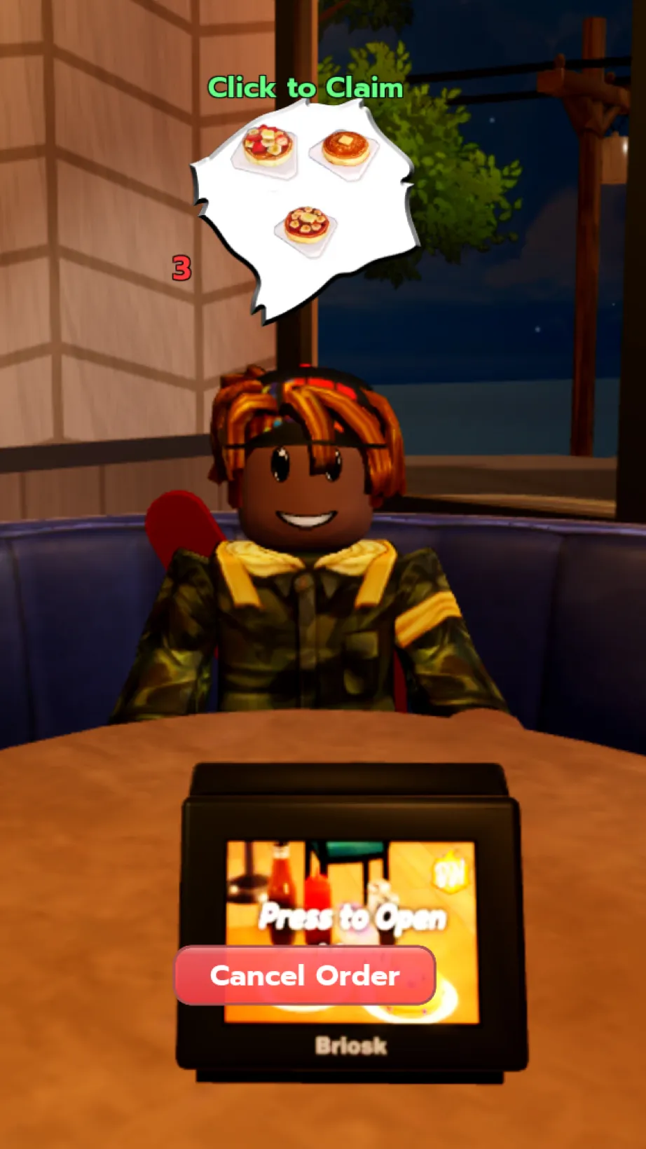 ai character: Restaurant background