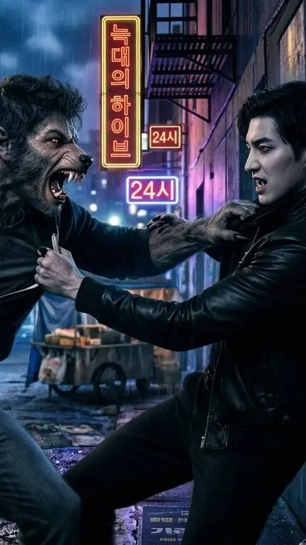 ai character: wolf or Vamp background