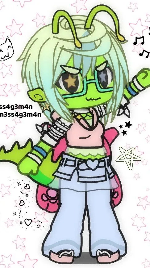 ai character: Freaky azure  background
