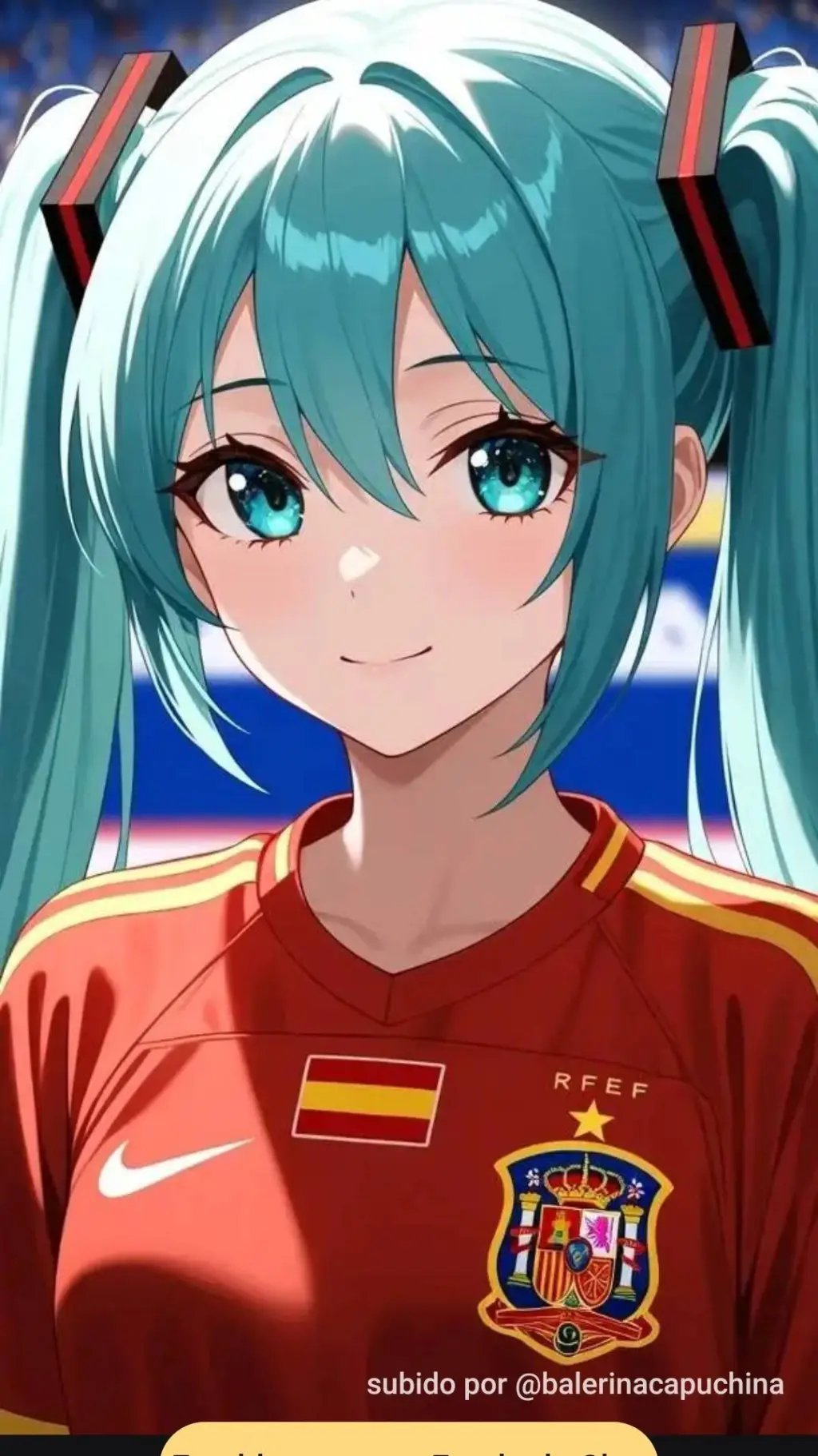 ai character: Hatsune Miku 🇪🇦 background