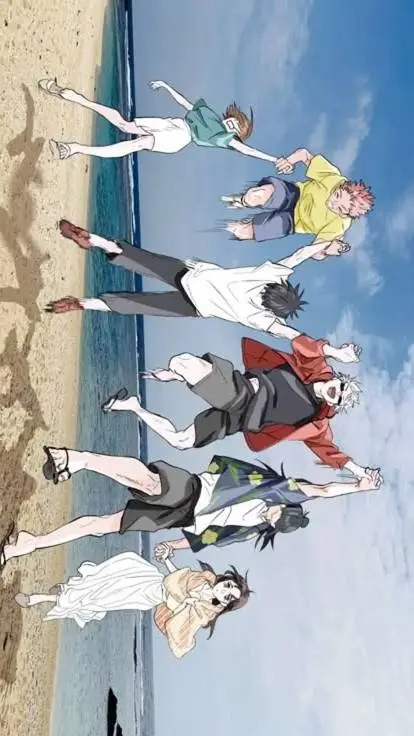 ai character: jjk beach <3 background