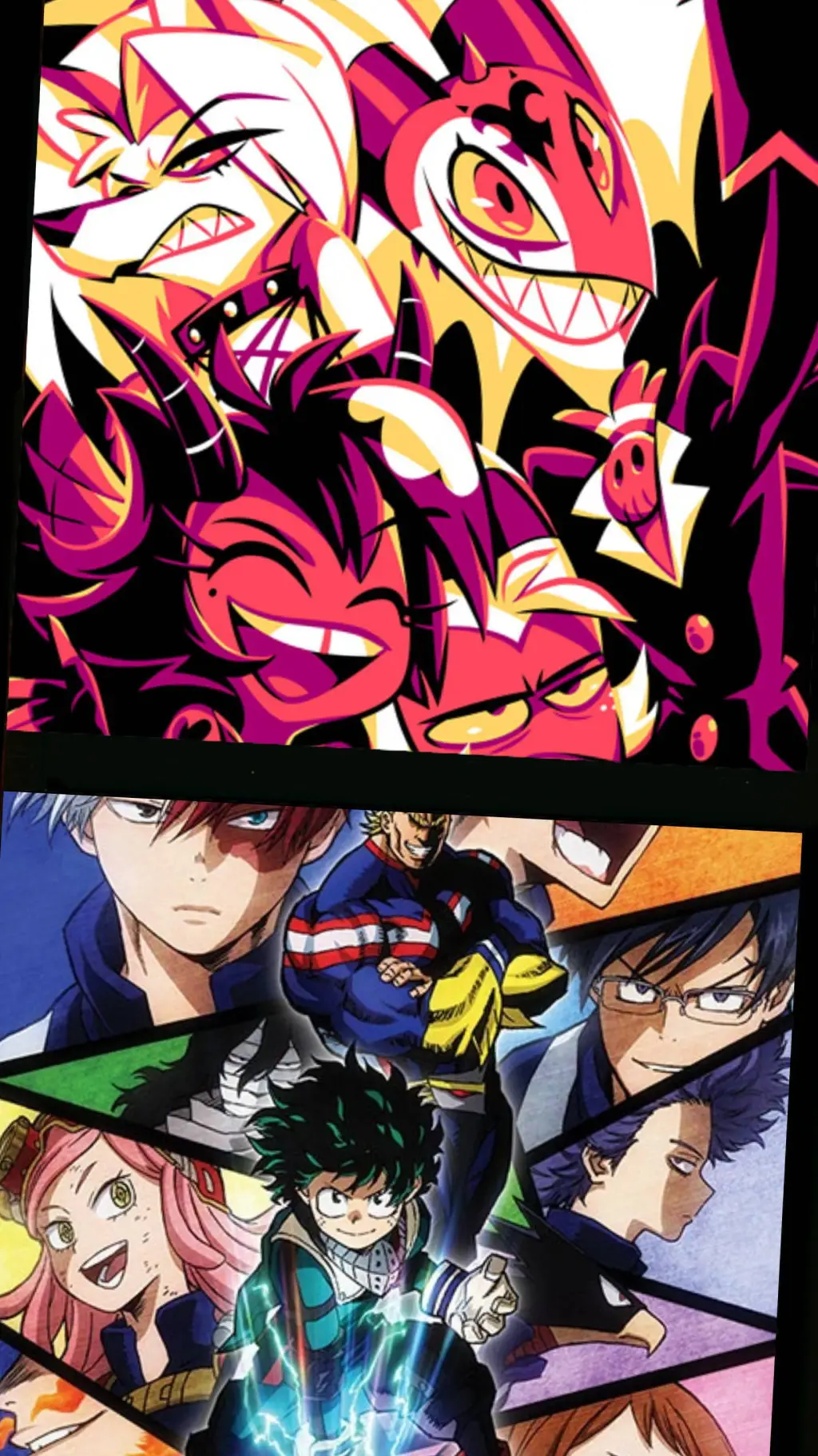 ai character: mha + Helluva boss background