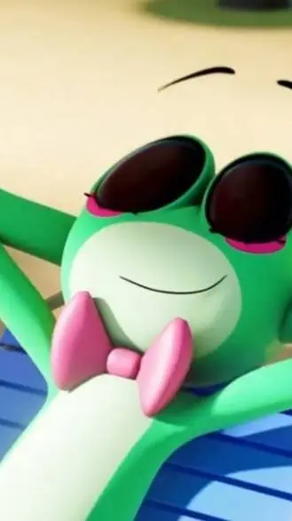 ai character: 🐸💚Ribbit💚🐸 background