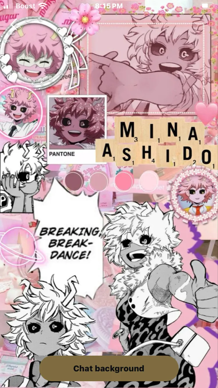ai character: Mina mha background