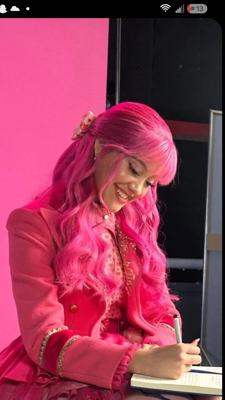 ai character: pink background
