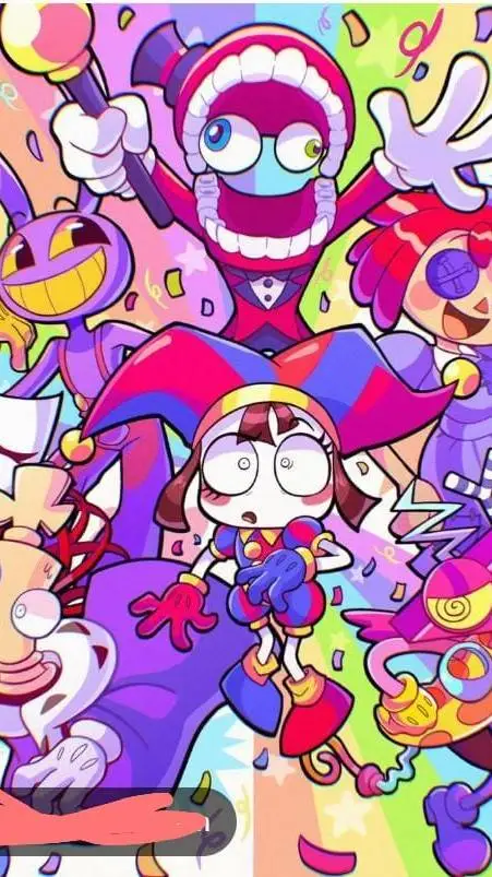 ai character: digital circus background