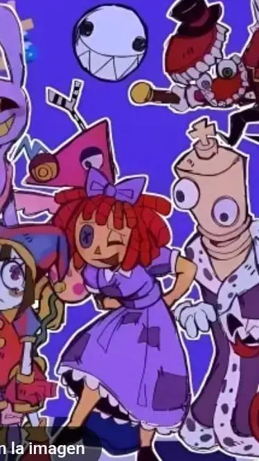 ai character: dijital circus XD  background