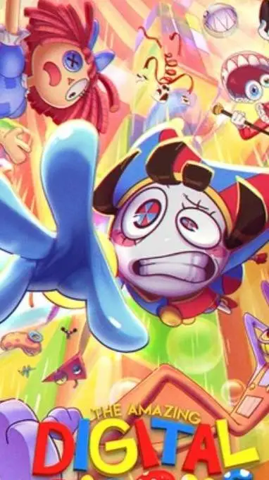 ai character: DIJITAL CIRCUS! background