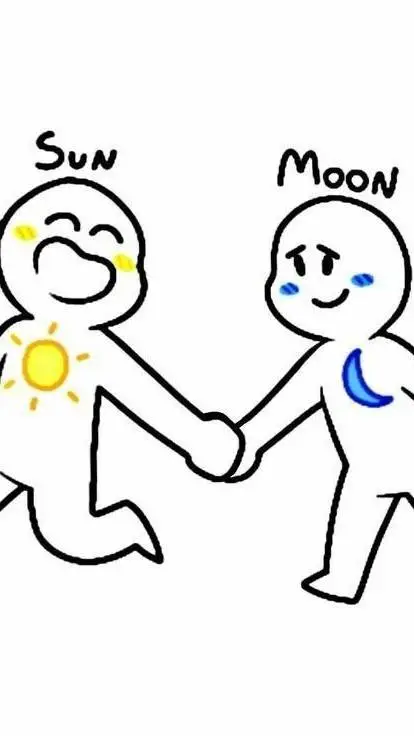 ai character: el sol y la luna background