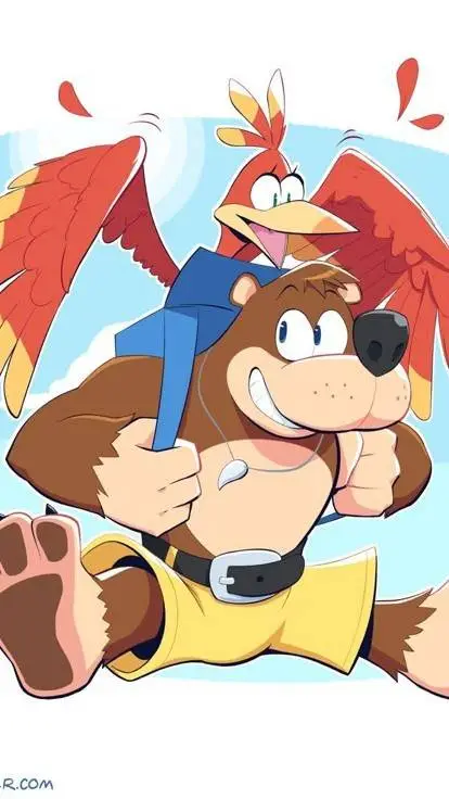 ai character: banjo and kazooie  background