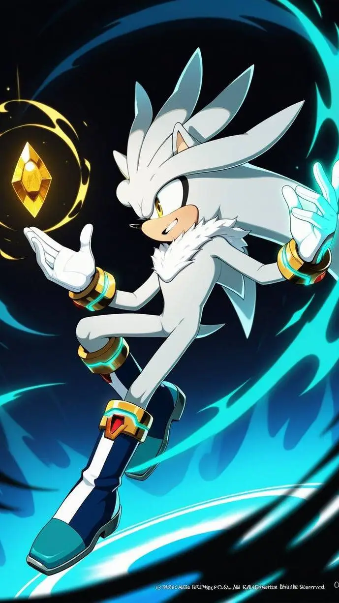 ai character: silver the hedegoh background