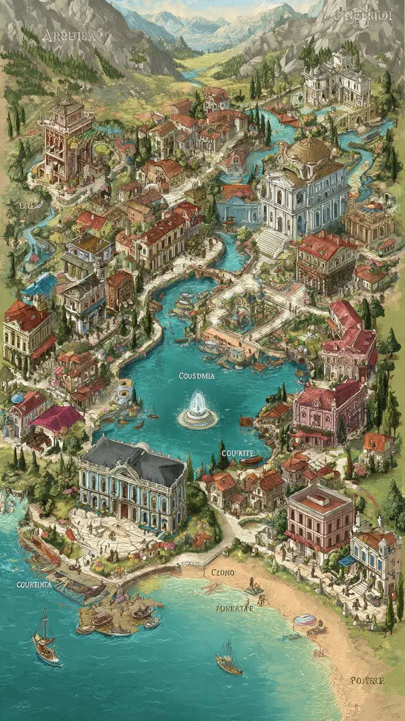 ai character: Galloston (city) background