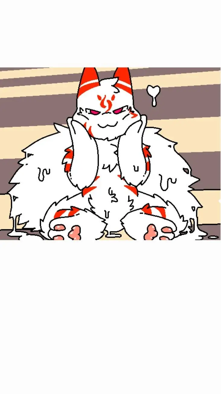 ai character: kitsune latex background