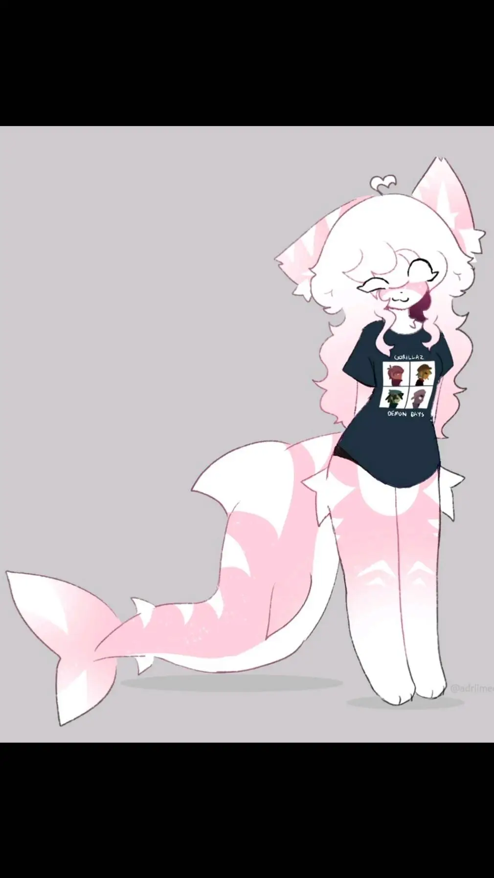 ai character: kitty/kawaii shark background