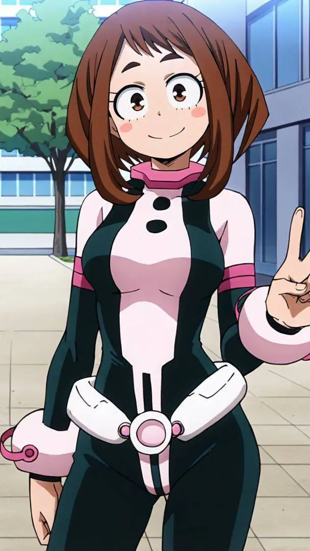 ai character: uraraka  background