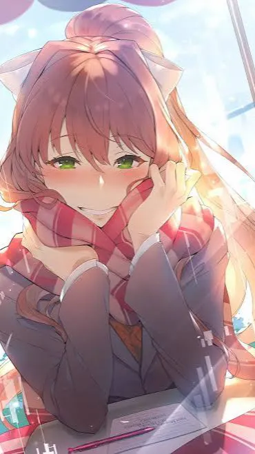 ai character: Monika 💜 background