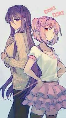 ai character: Natsuki y yuri 💜 background