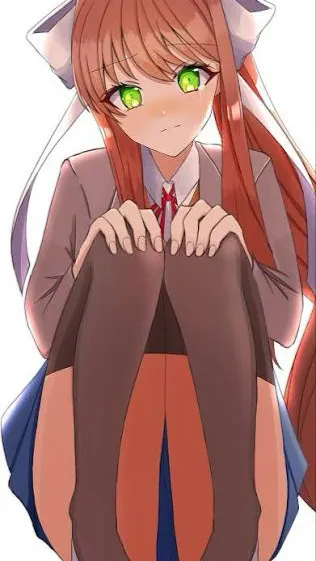 ai character: Monika 💚 background