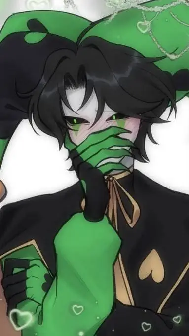 ai character: ☆💚-Harlequin- 💚☆ background