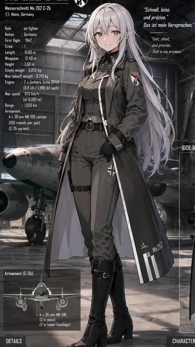 ai character: ME 262 C-2B  background