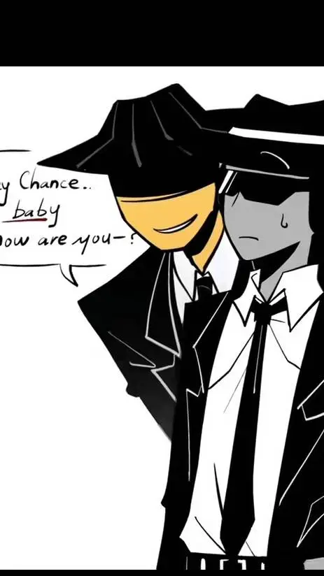ai character: double.fedora background