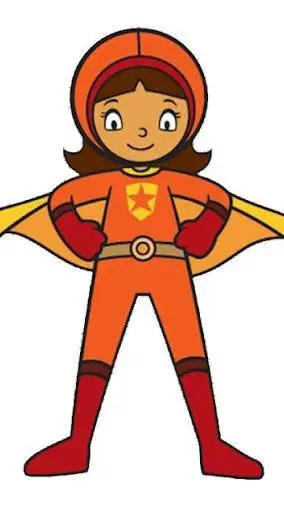 ai character: WordGirl (Becky) background