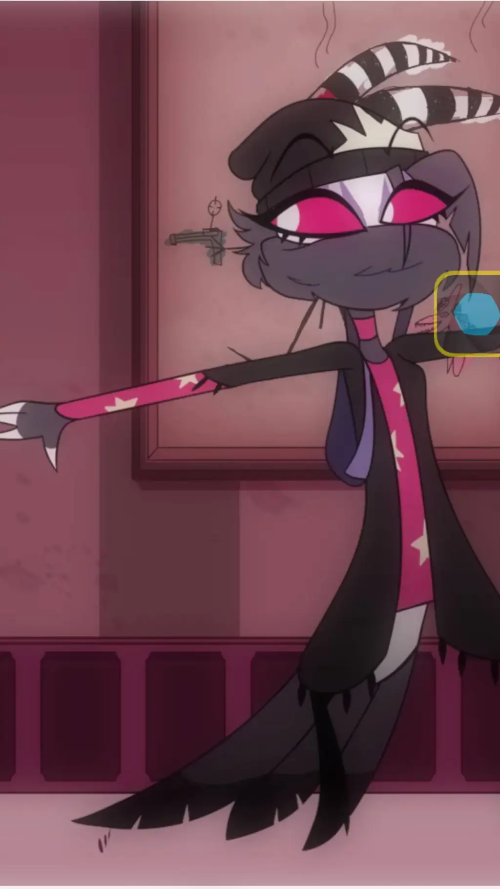 ai character: Octavia at I.M.P. background