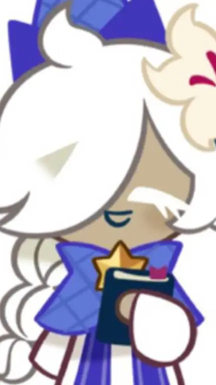 ai character: white lily cookie background