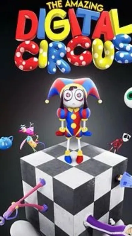 ai character: Digital circus background
