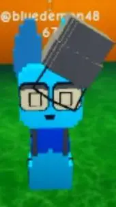 ai character: blue demon  background