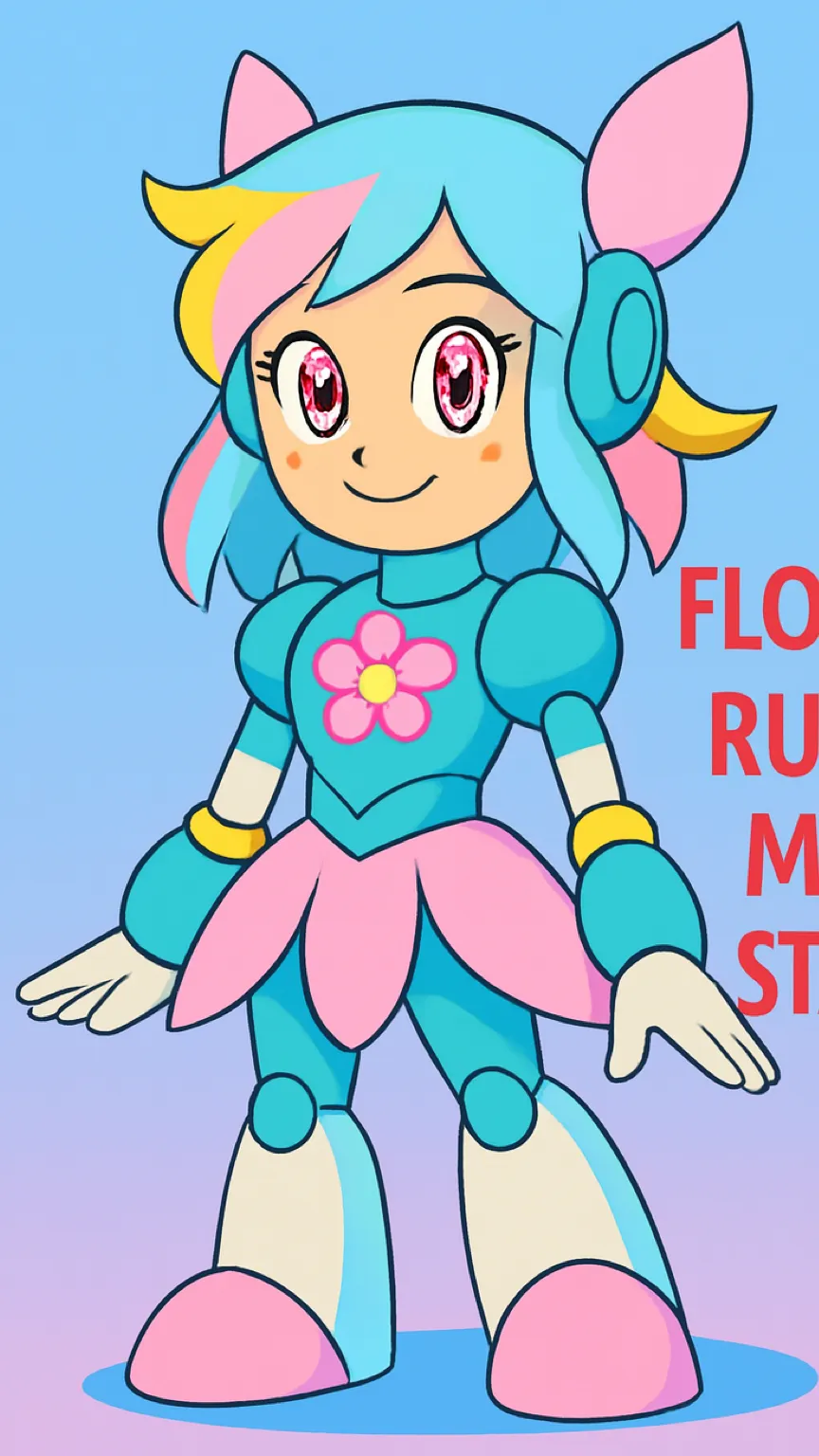 ai character: Flowers Ruby background