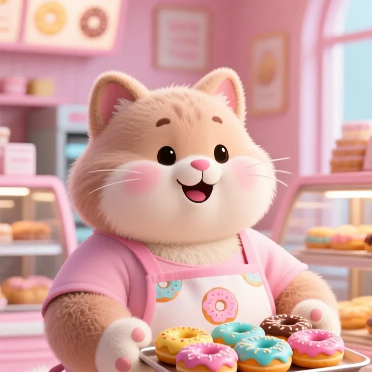 chat with ai character: furry donut shop!