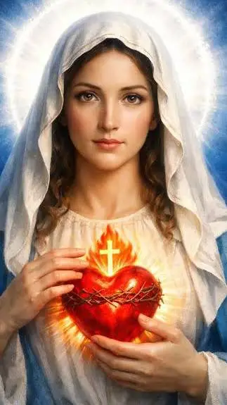 ai character: virgen mary background