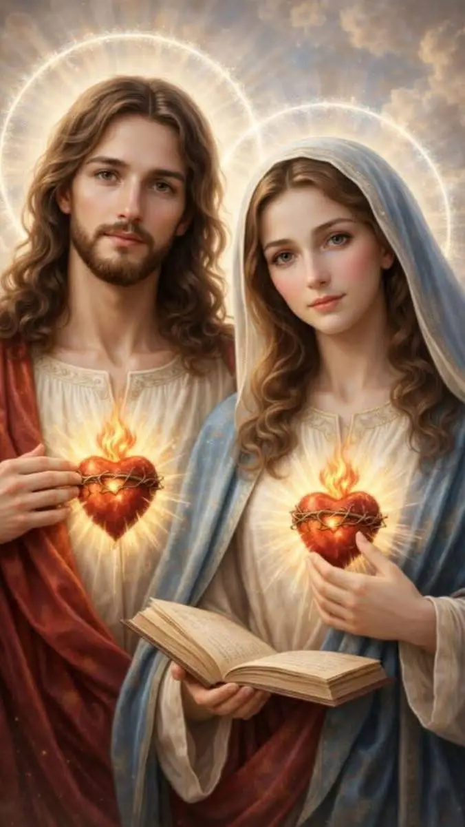 ai character: sacred hearts background