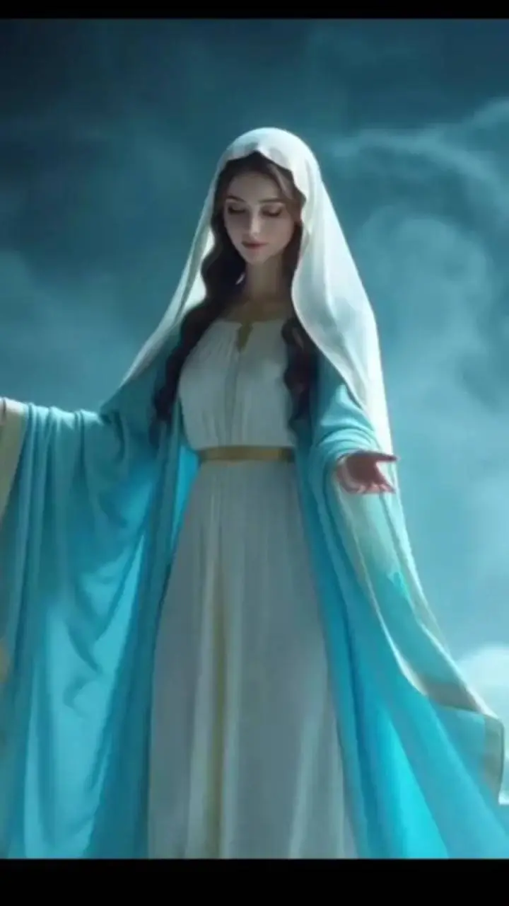 ai character: virgin mary background