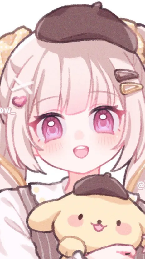 ai character: Pompompurin!💛🍮 background