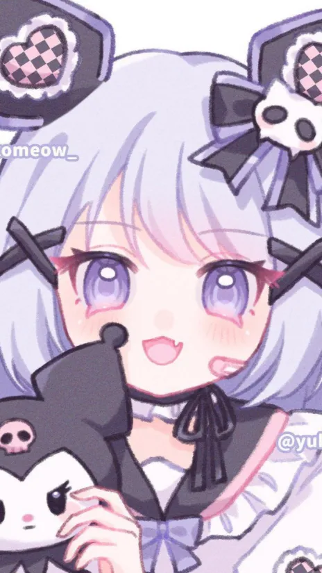 ai character: Kuromi!🖤💜 background